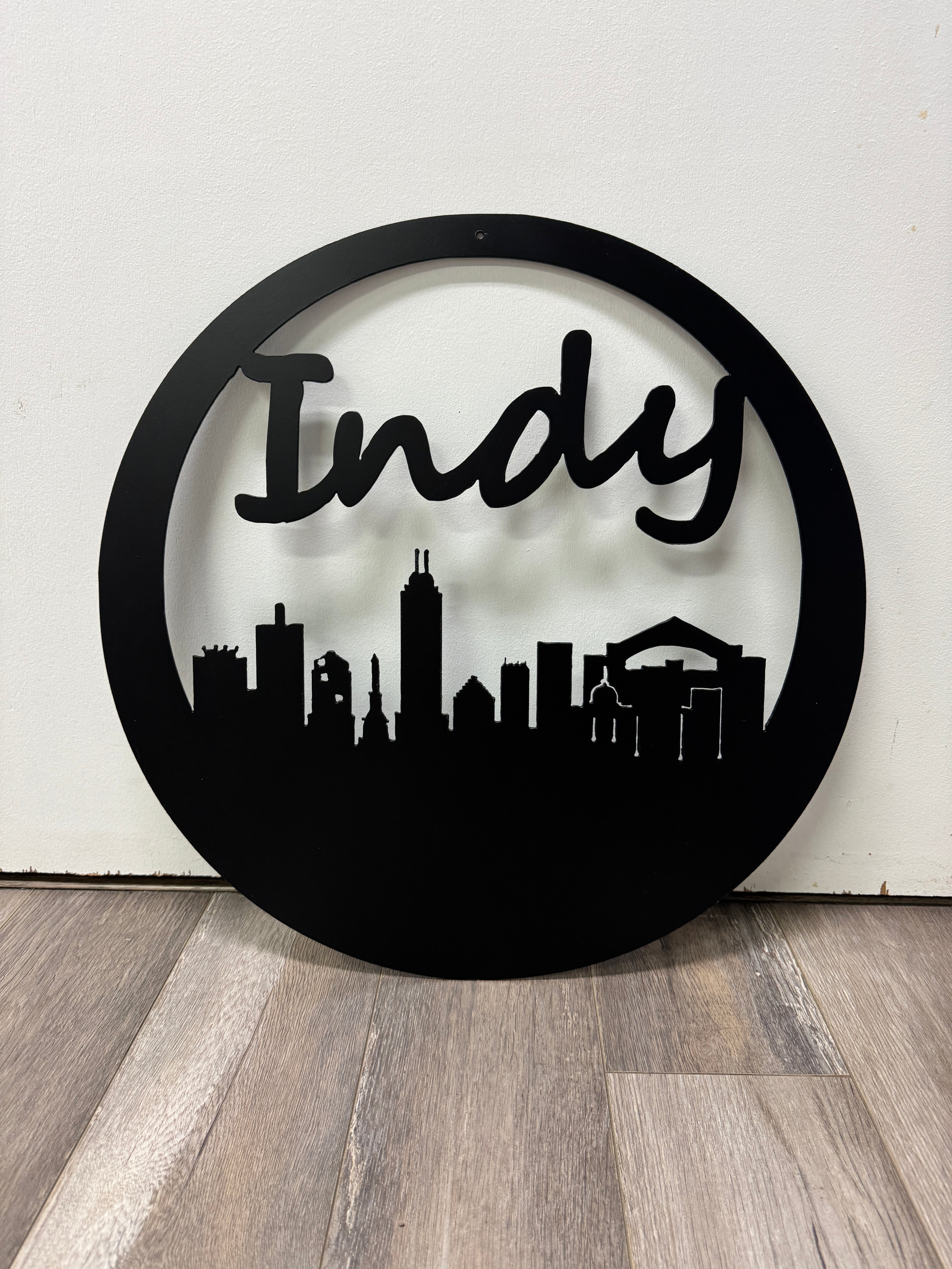 Indy Skyline - Circle Sign
