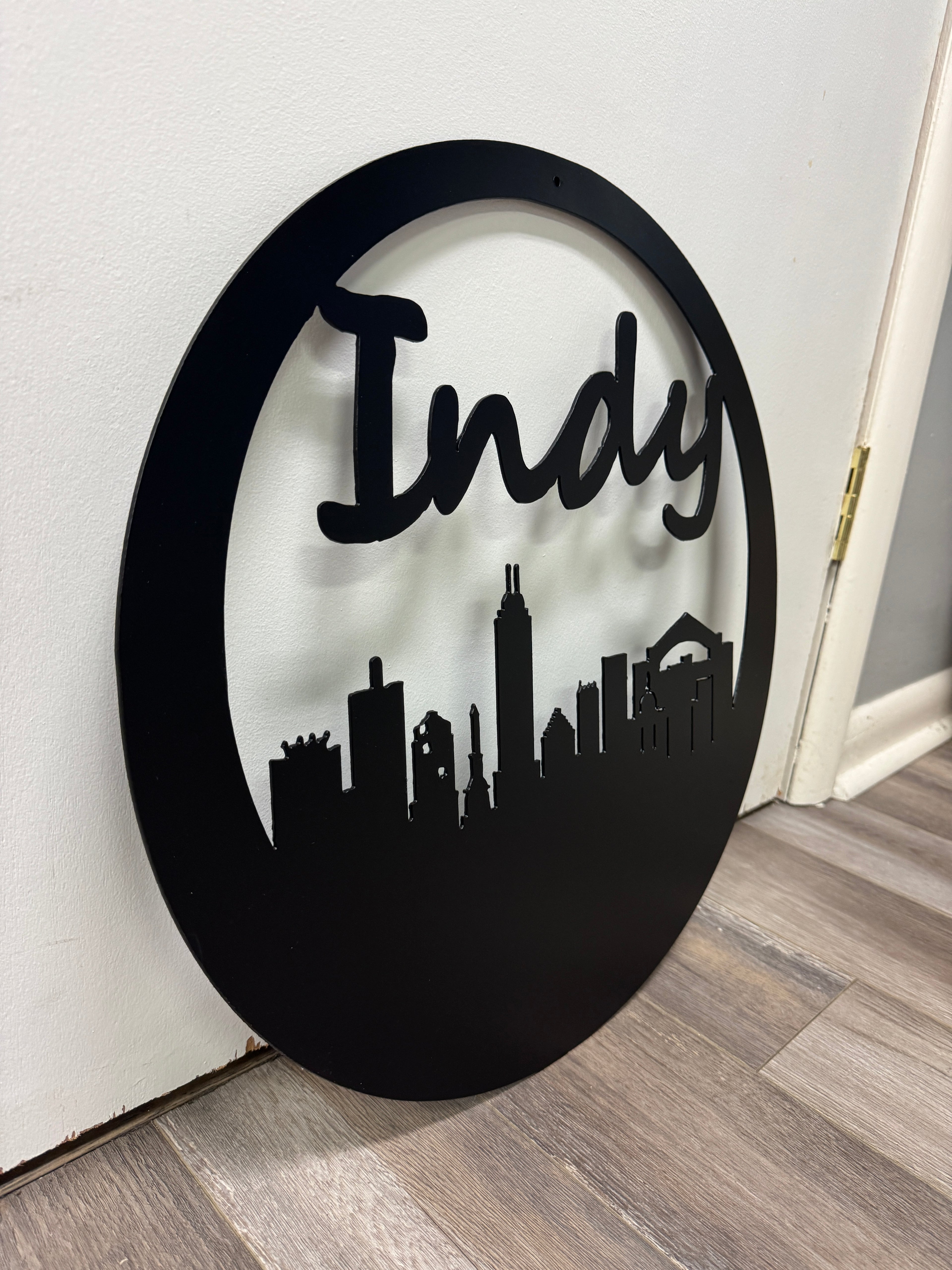 Indy Skyline - Circle Sign
