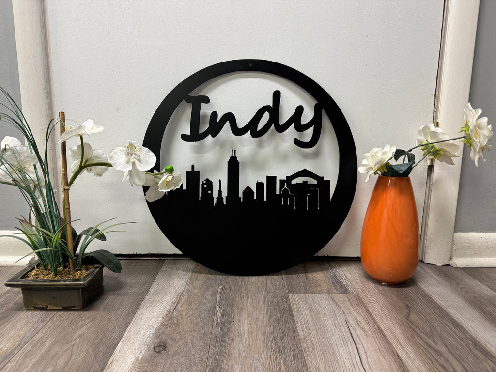 Indy Skyline - Circle Sign