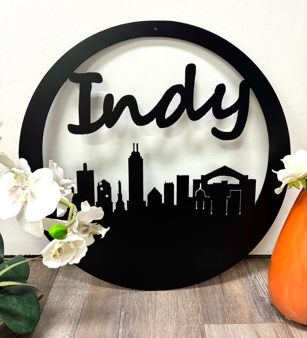 Indy Skyline - Circle Sign